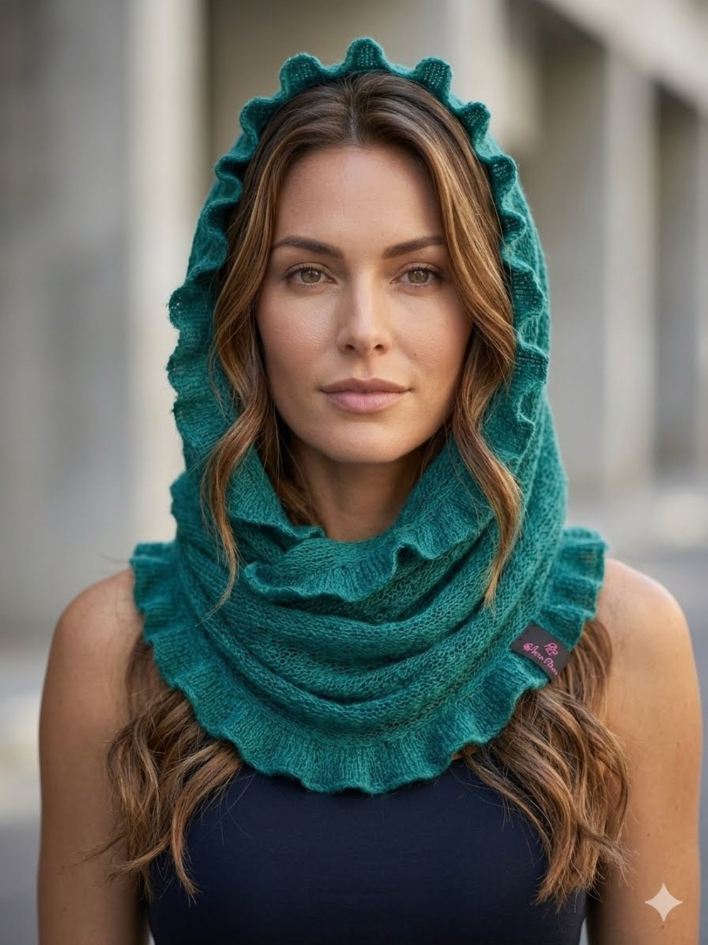 Love Culture Teal Green Knit Scarf Wrap